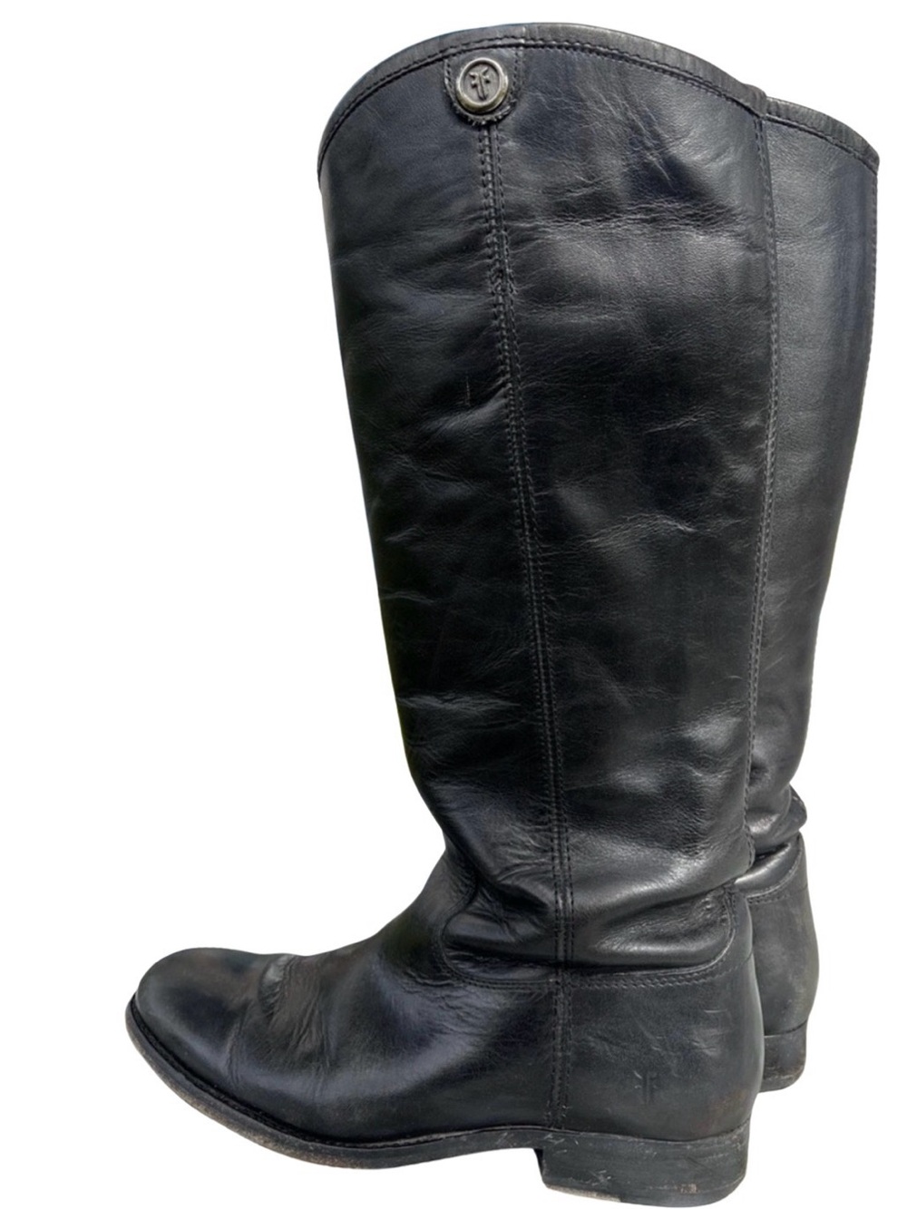 Frye black Leather Riding Boots - Melissa